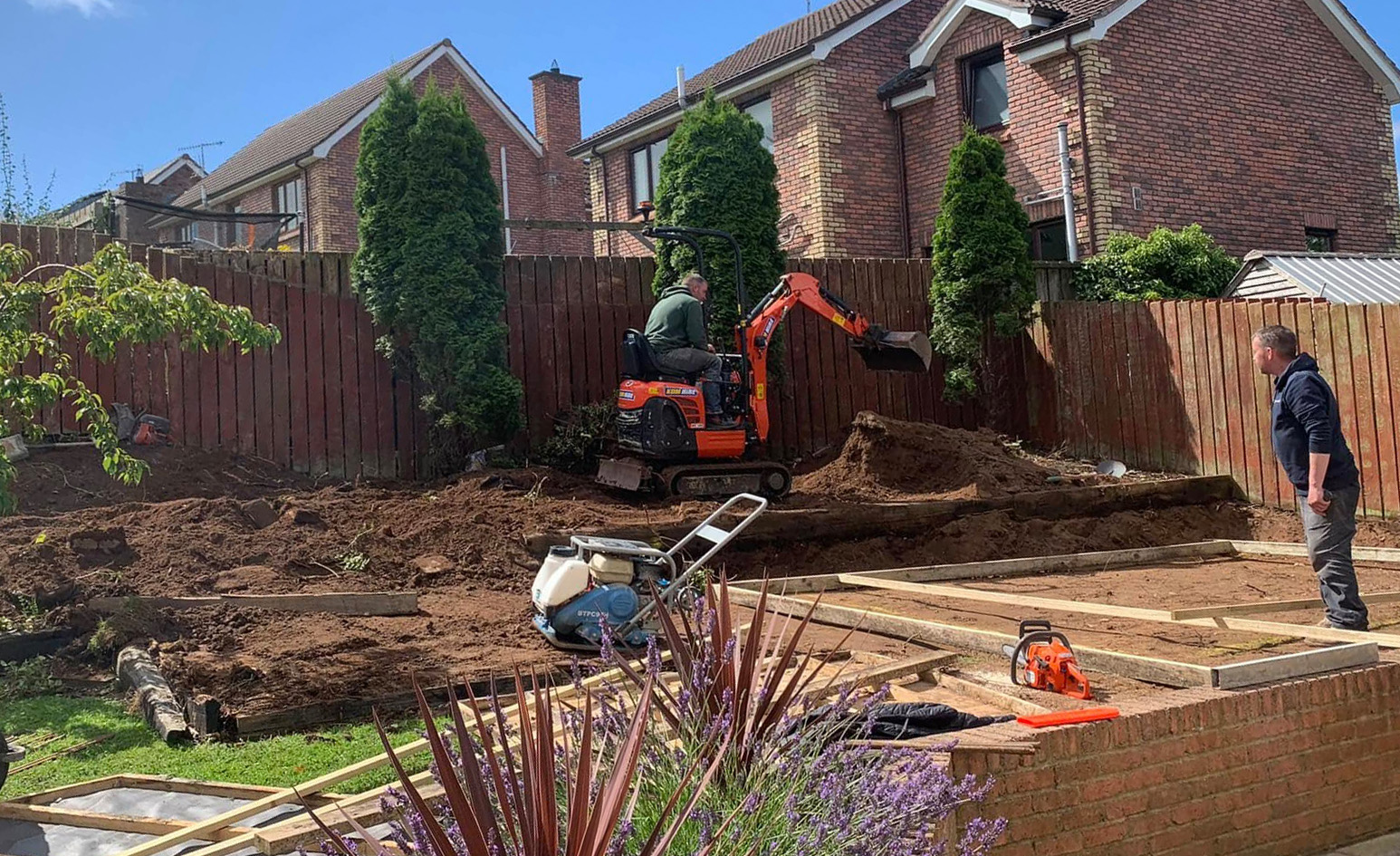 Garden excavation