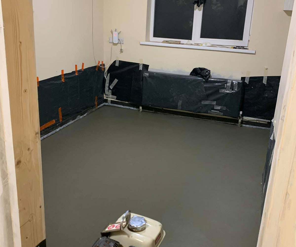 Smooth concrete floor